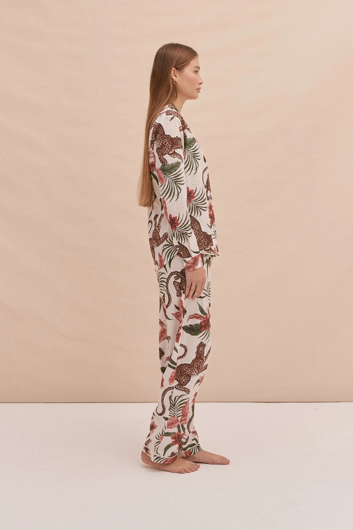 WOMENS LONG SET (Soleia Leopard Cream)