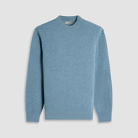 Basketweave Crewneck Sweater