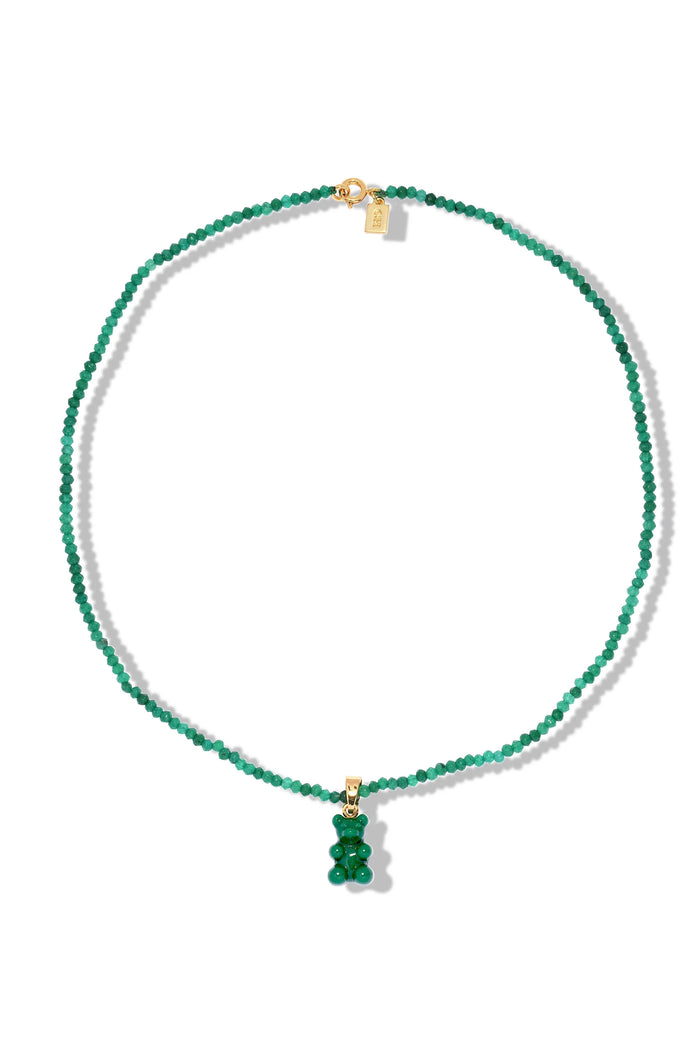 Beaded Nostalgia Bear Necklace