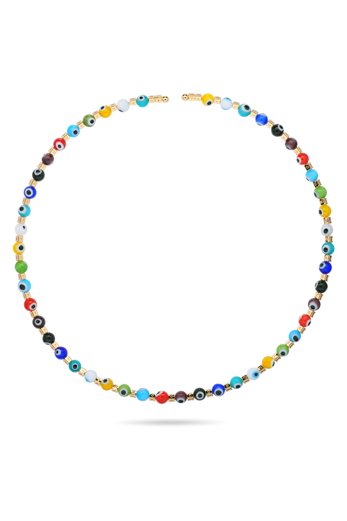 Rainbow Evil Eye Torque