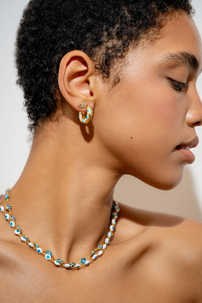 No Envy-Evil Eye Hoops