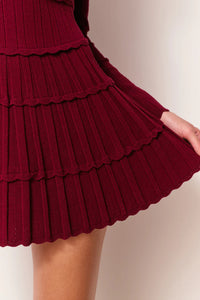Lavender Stretch Pointelle Mini Dress