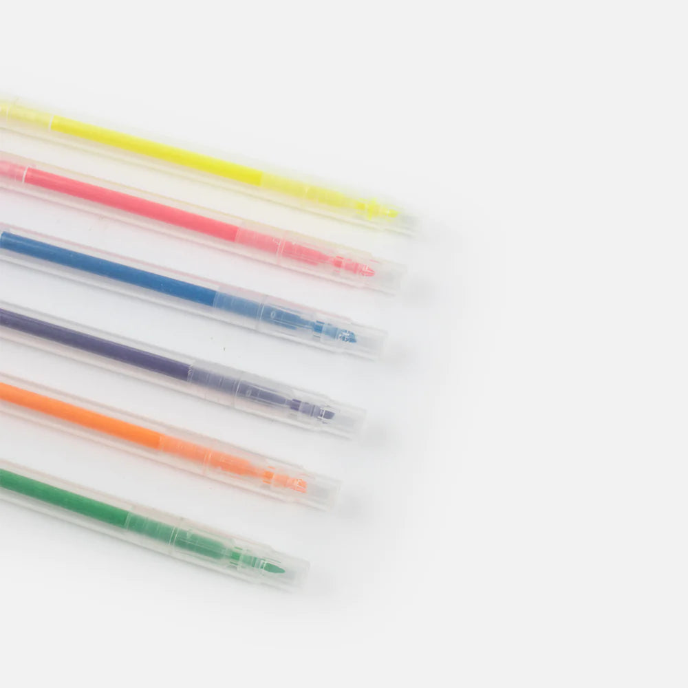Mono Floral Set of 6 Highlighters