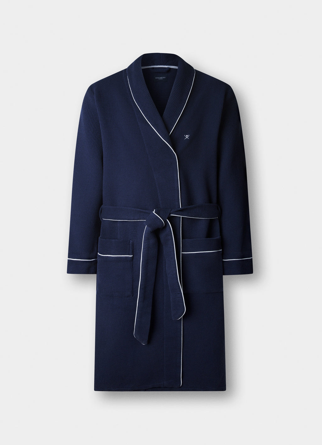 Cotton Waffle Robe Light Blue