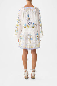 Relaxed Short Dress w Dropped Waist