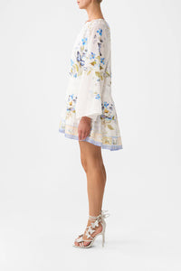 Relaxed Short Dress w Dropped Waist