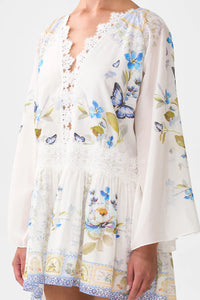 Relaxed Short Dress w Dropped Waist