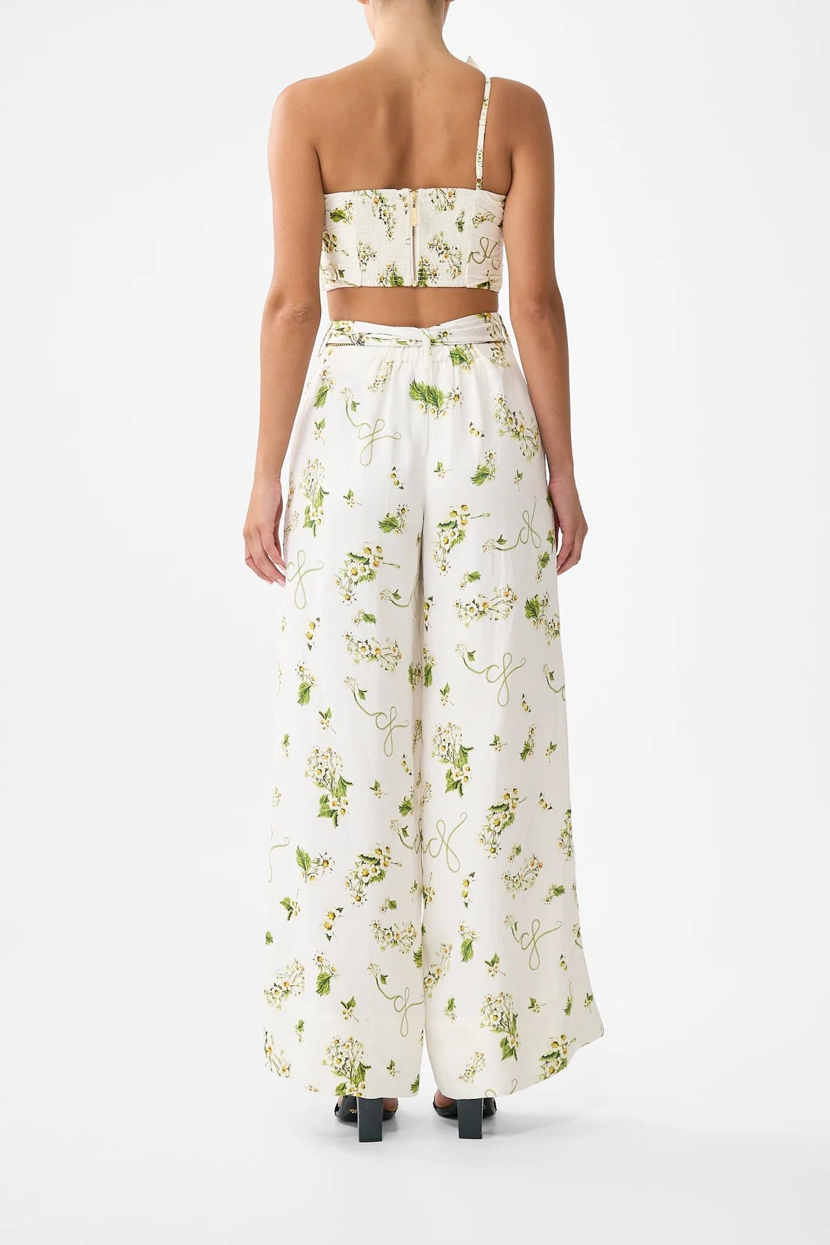Scarf Belt Wide Leg Pant