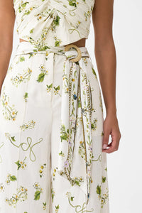 Scarf Belt Wide Leg Pant