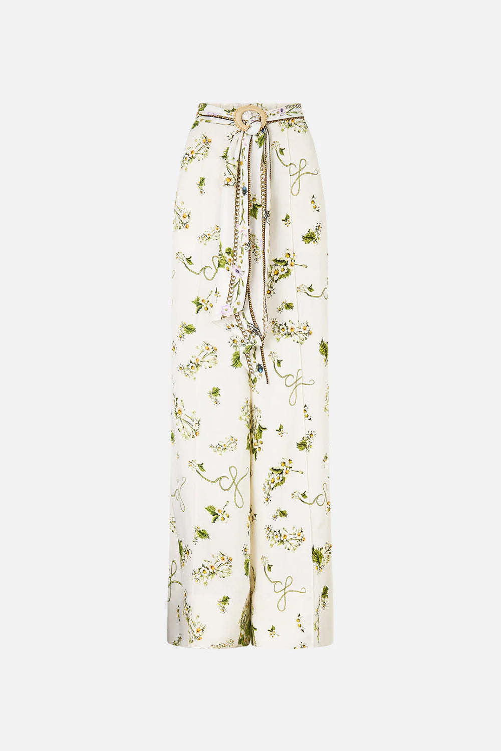 Scarf Belt Wide Leg Pant