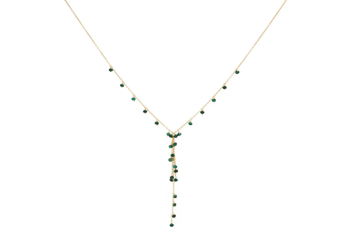 Ivy Malachite Lariat Necklace