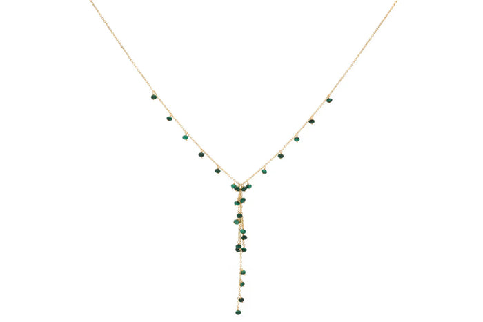 Ivy Malachite Lariat Necklace
