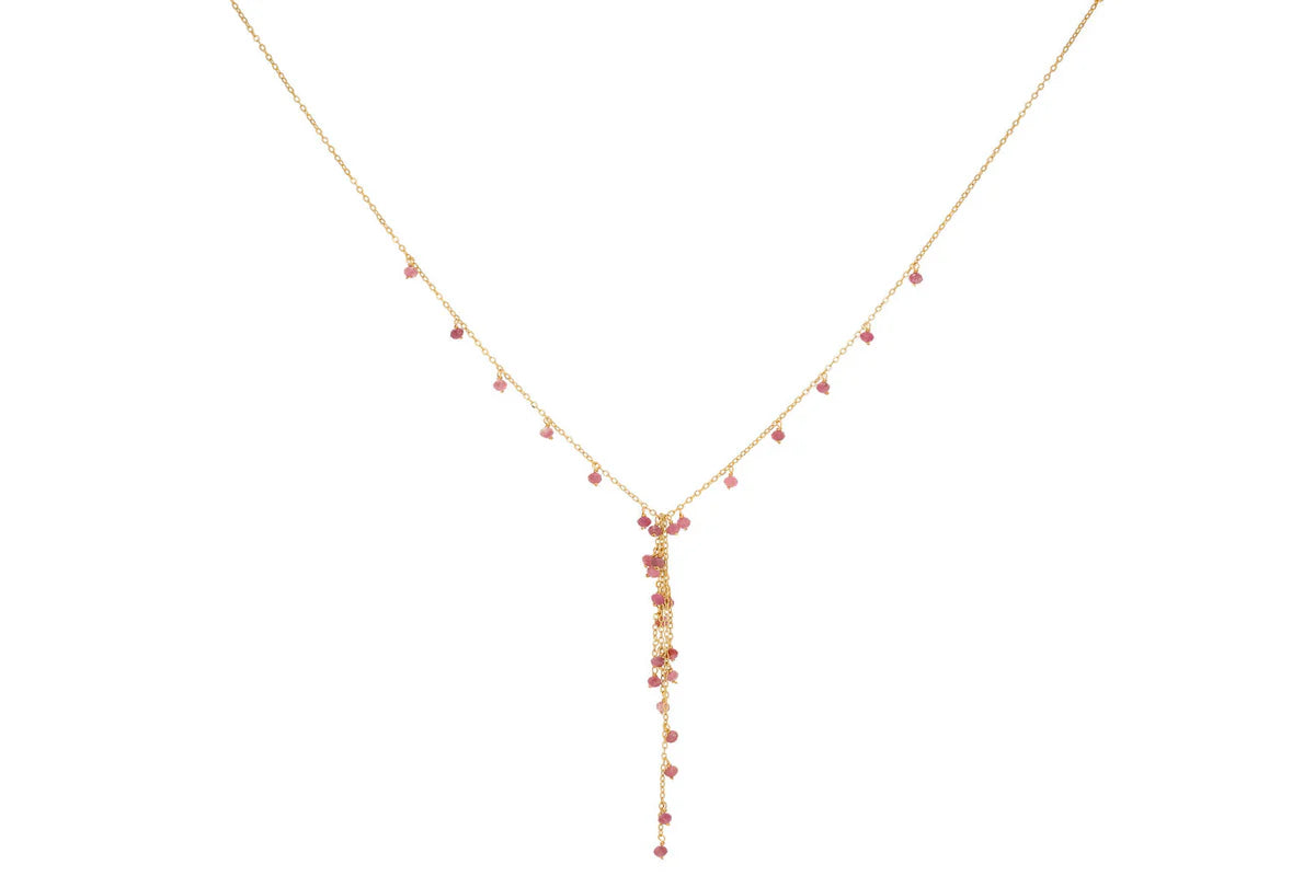 Ivy Pink Tourmaline Lariat