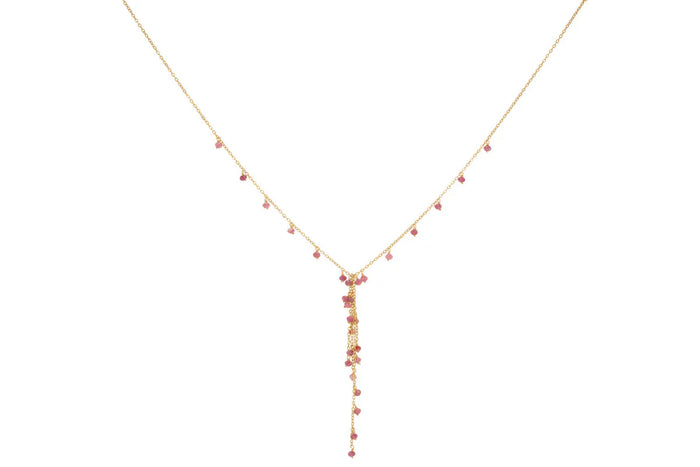 Ivy Pink Tourmaline Lariat