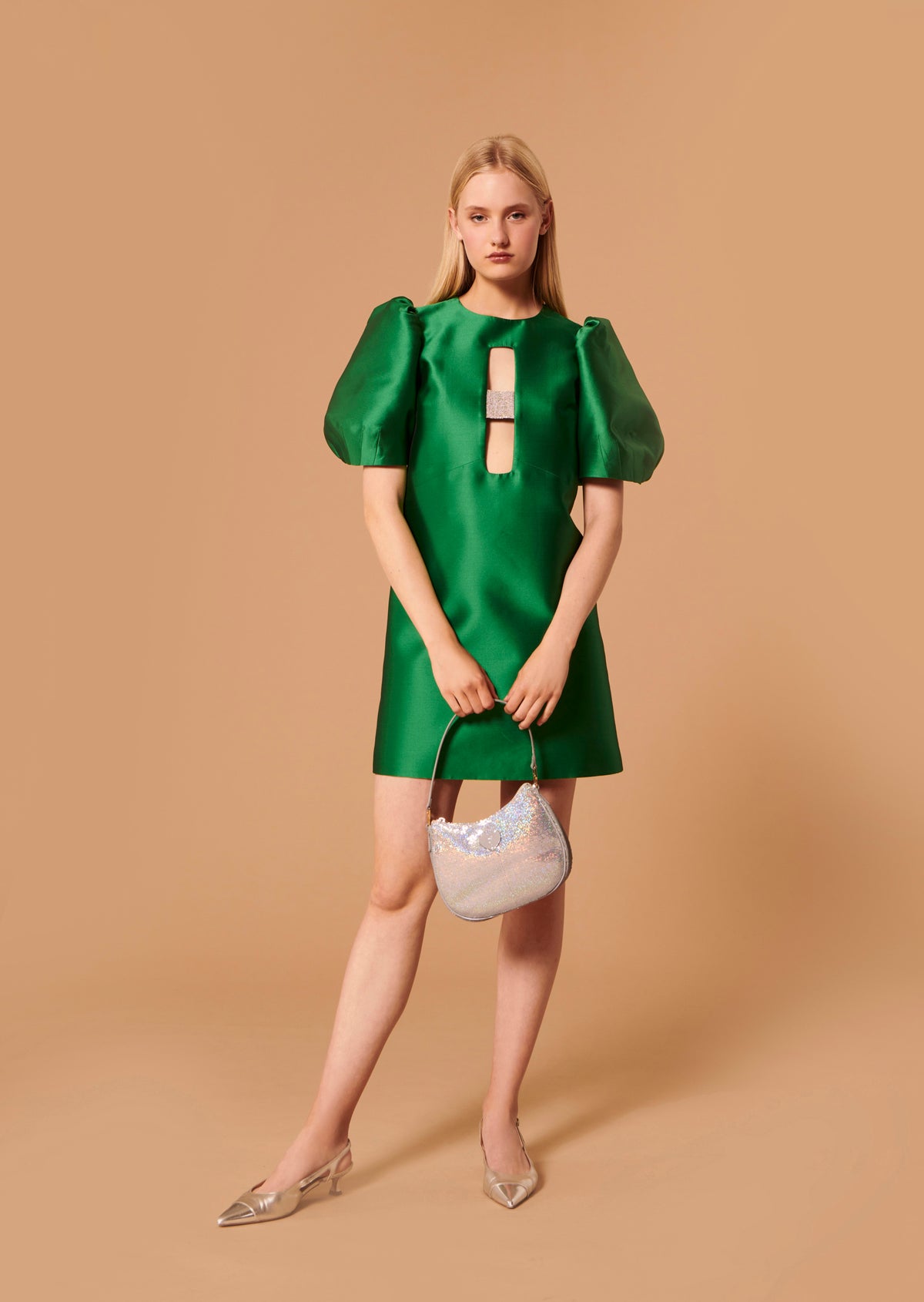 Rettel Green Satin Dress