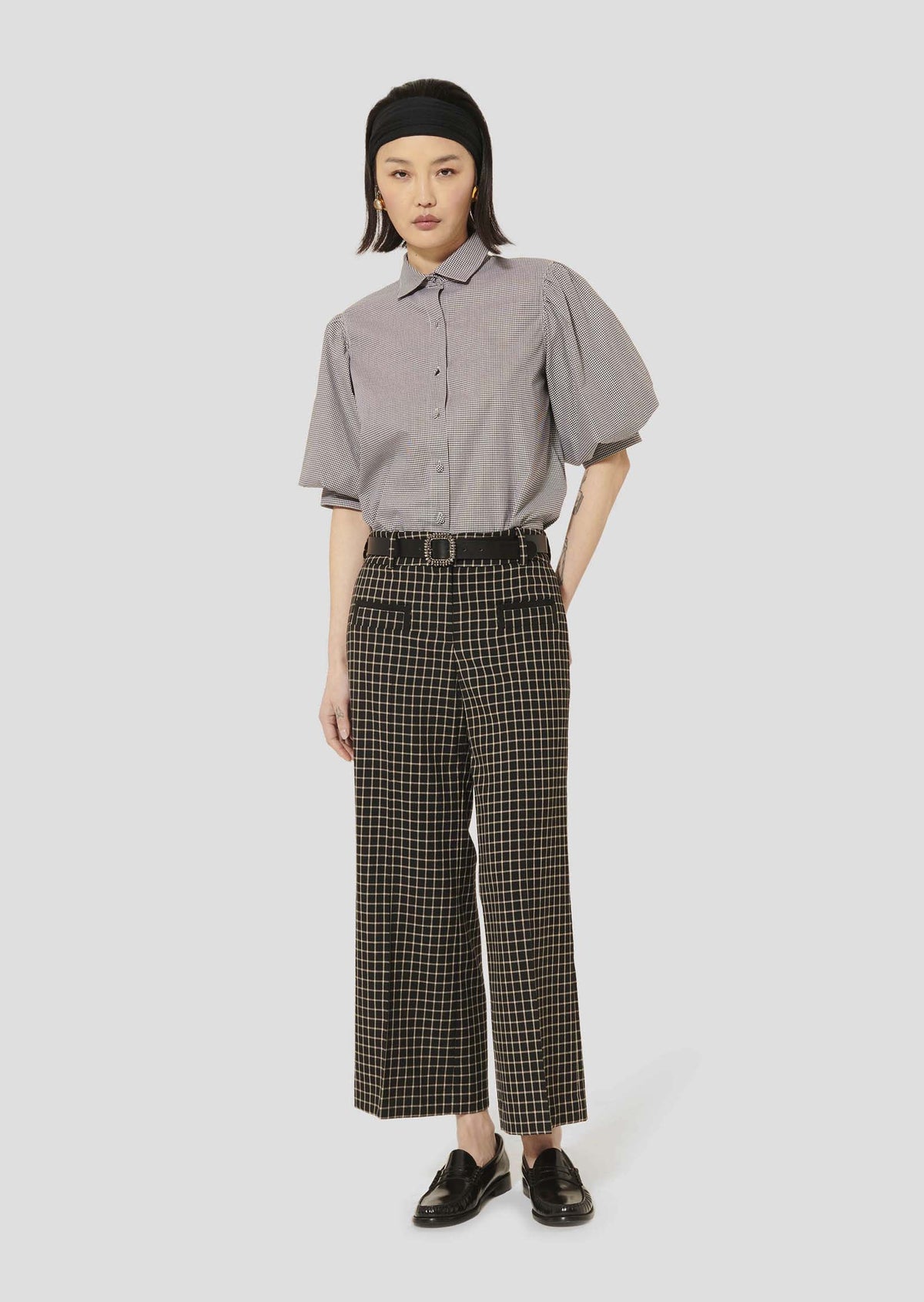 Penelope Black Plaid Pants