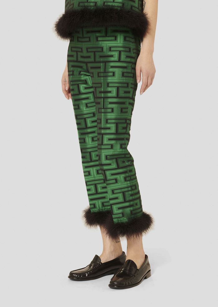 Presley Green with Graphic Print Pants