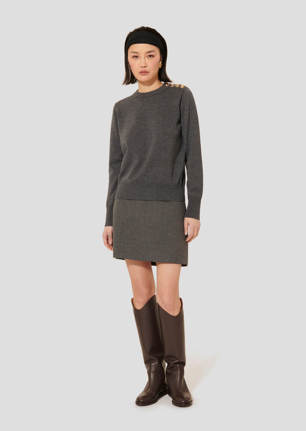 Prunette Grey Wool Sweater