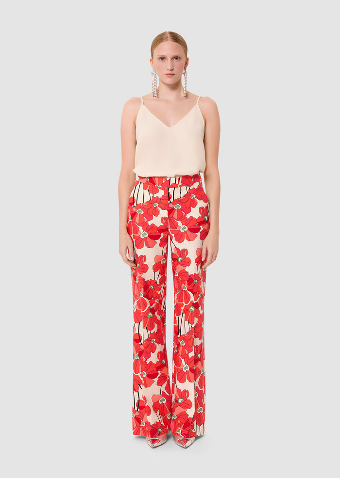 Primavera Cotton Floral Print Pants