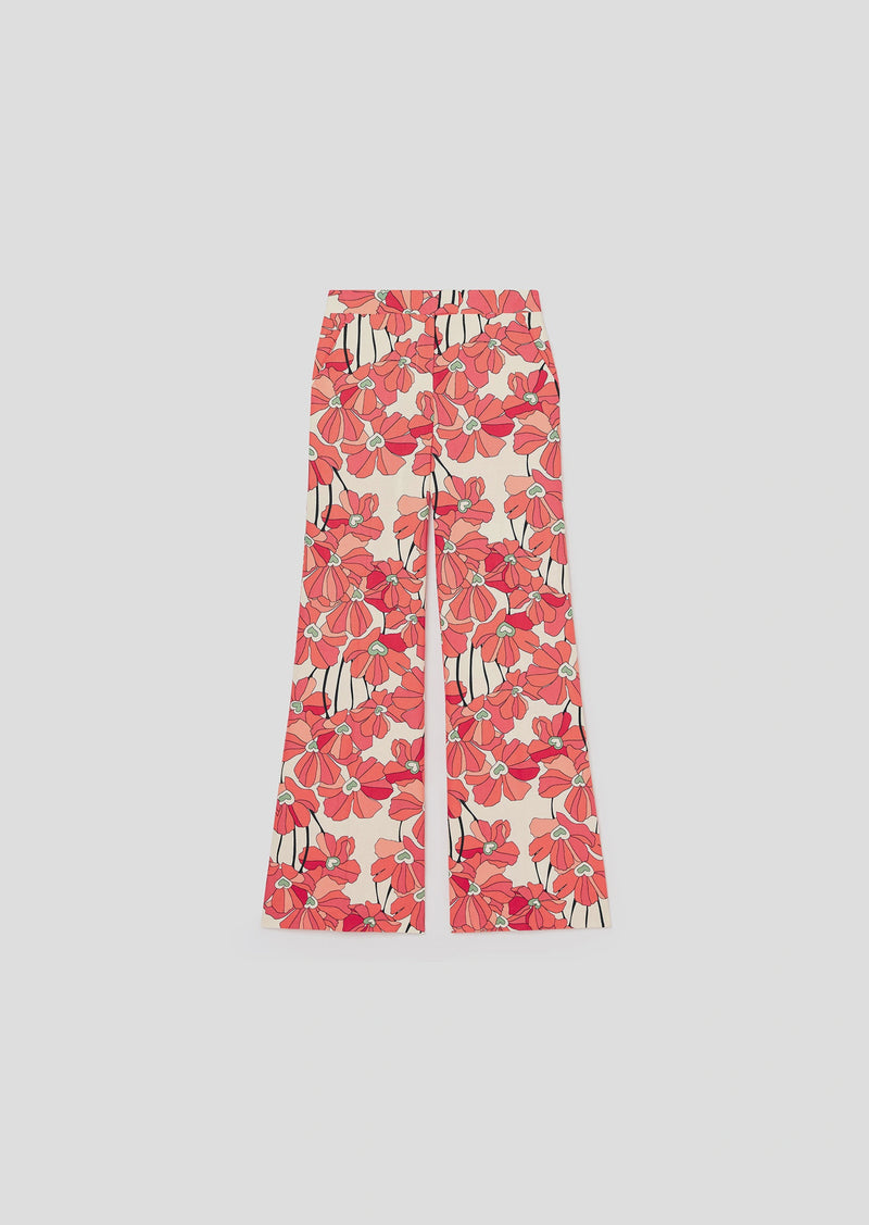 Primavera Cotton Floral Print Pants