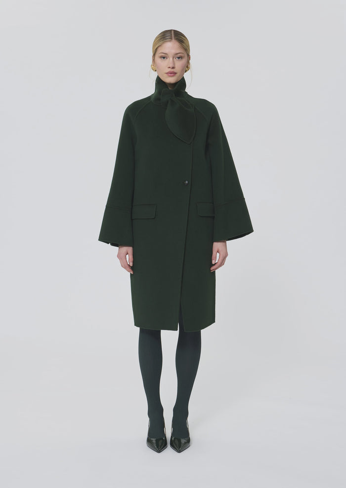 Mocca Coat English Green Wool