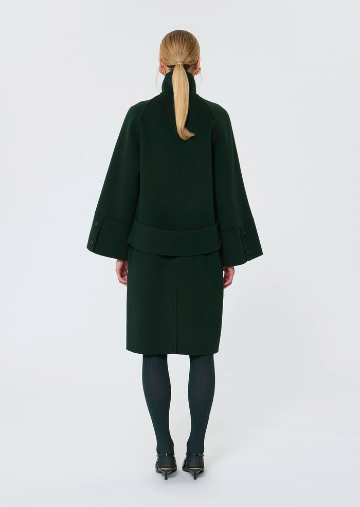 Mocca Coat English Green Wool
