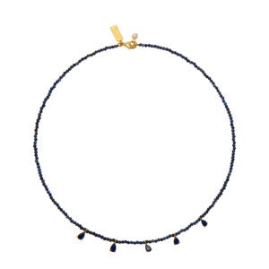 Beaded Necklace with CZ Drops