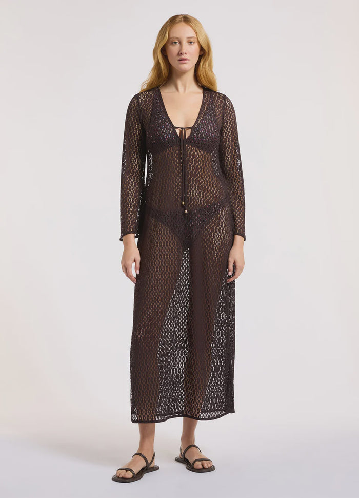 Stretch Lace Maxi Kaftan