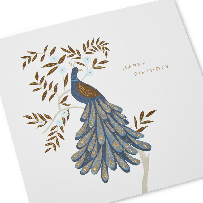 Birthday Peacock Card