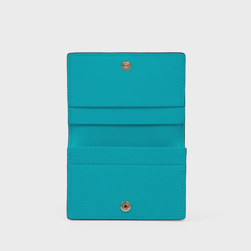 Folded Card Case with Snap Closure in Panama