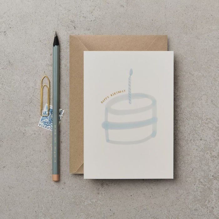 Blue Birthday Cake Card