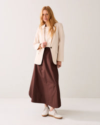 Fitted Blazer in Cotton Blend