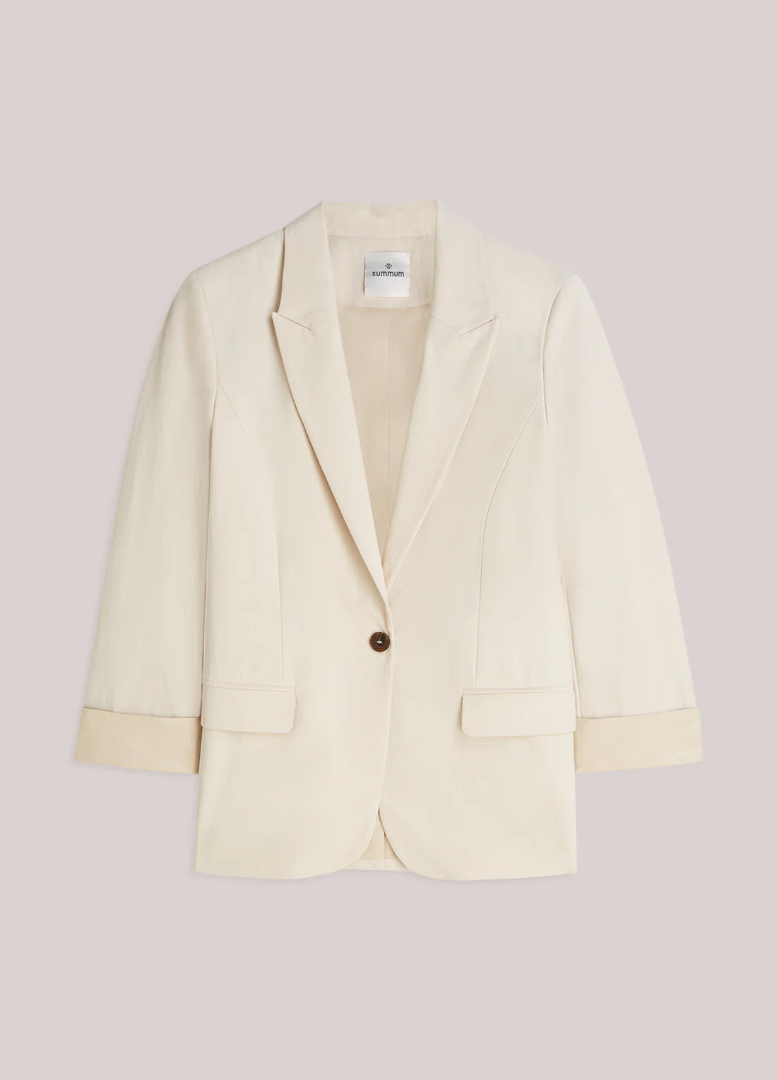 Fitted Blazer in Cotton Blend