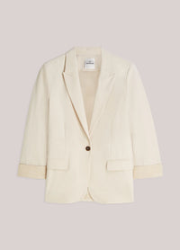 Fitted Blazer in Cotton Blend