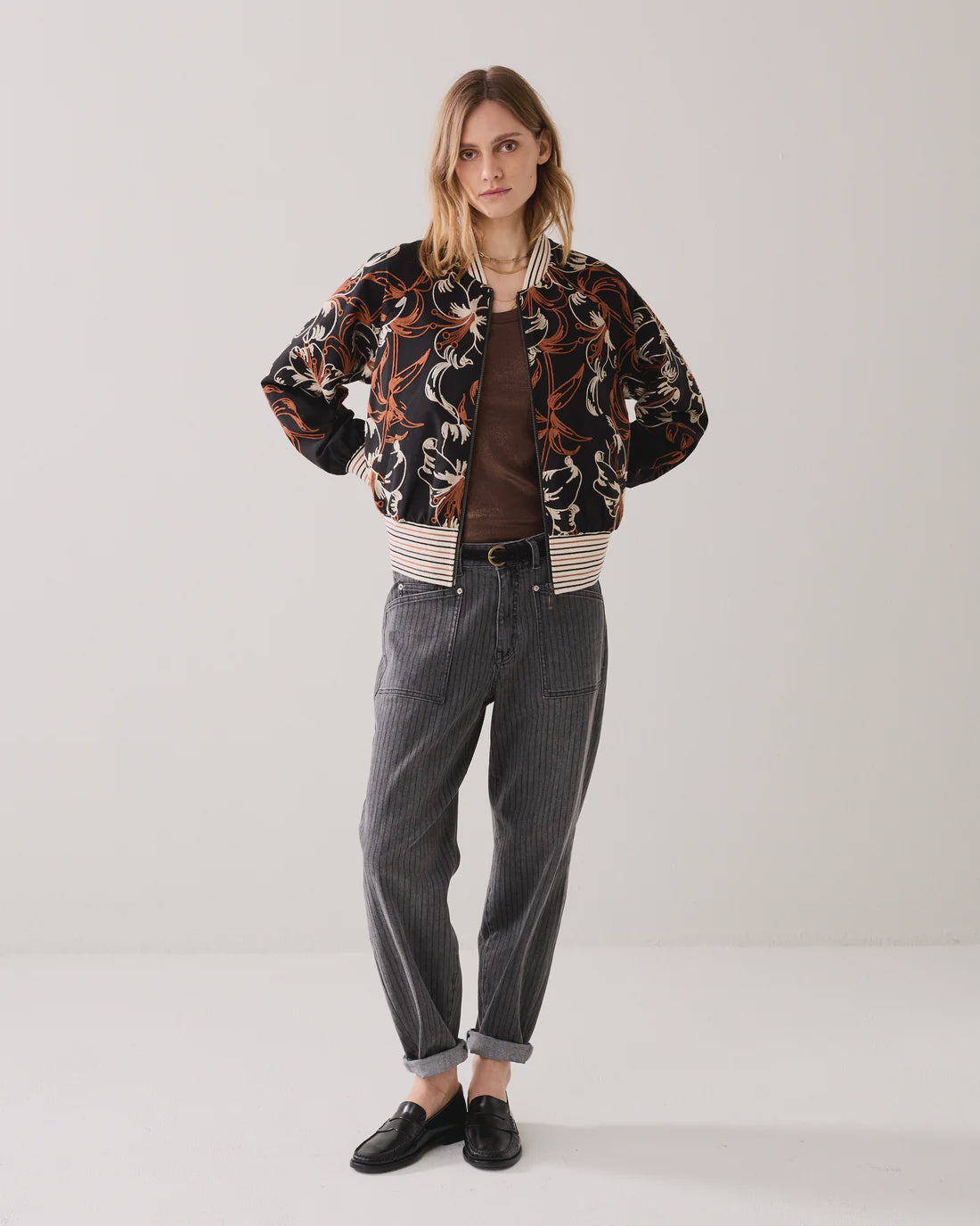 Embroidered Bomber Jacket