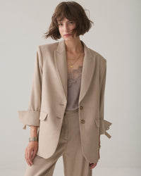 Blazer with Bow Sleeves