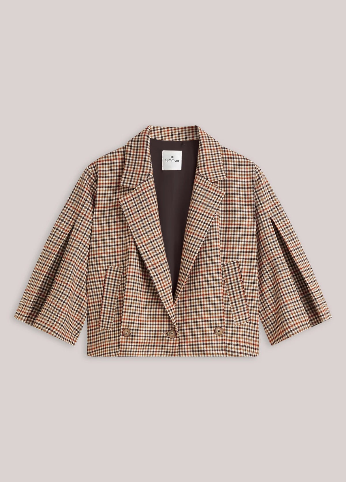 Checked Cape Jacket