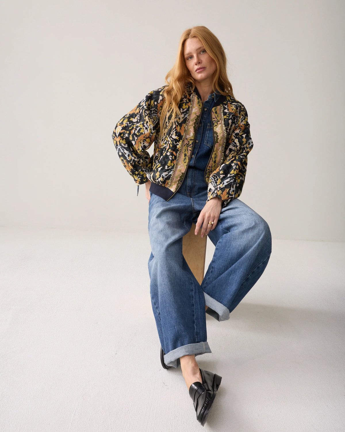 Jacquard Bomber Jacket