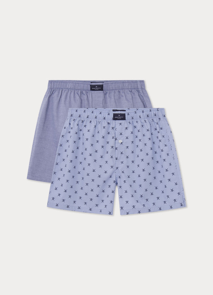 2 Pack Geometric Detail Boxers