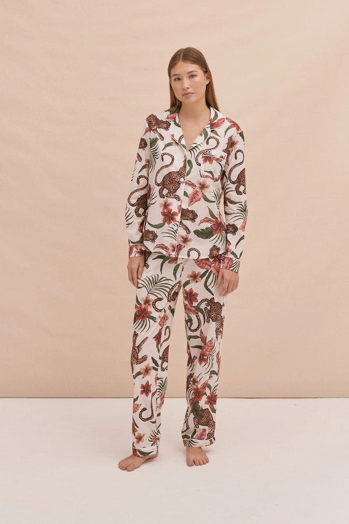 WOMENS LONG SET (Soleia Leopard Cream)