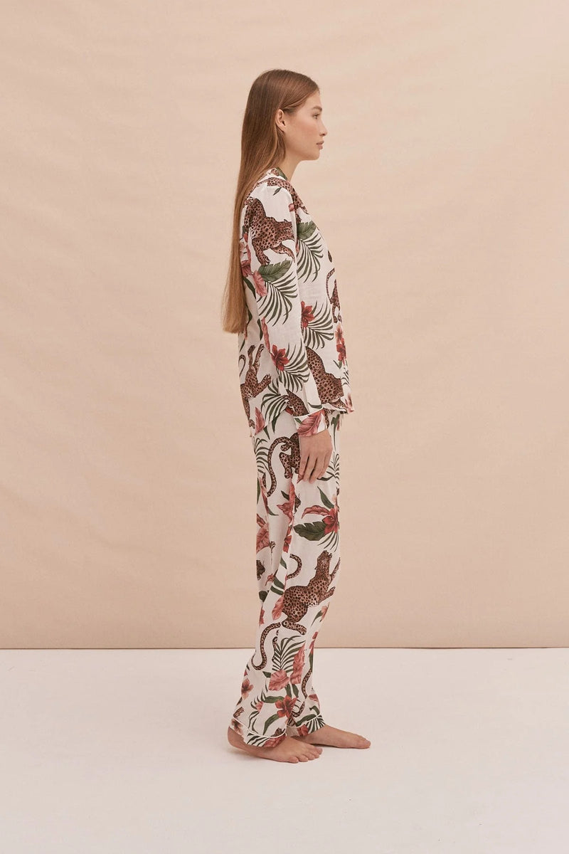 WOMENS LONG SET (Soleia Leopard Cream)
