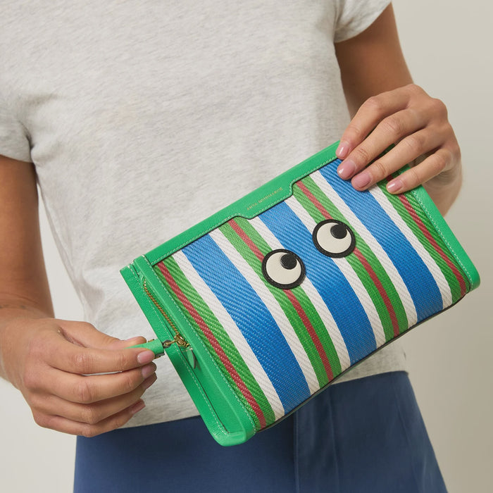 Eyes Striped Pouch
