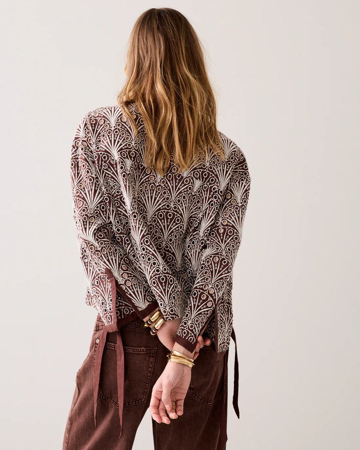 Blouse with Openwork Embroidery