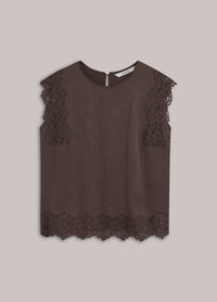 Sleeveless Top with Lace