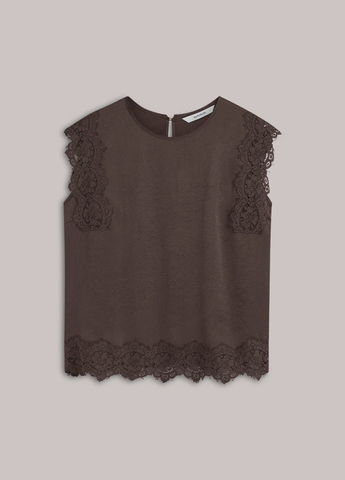 Sleeveless Top with Lace