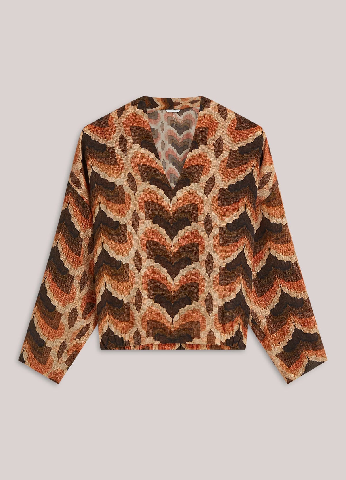 Top with Geometric Print