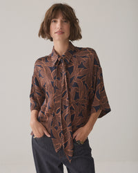 Top with Abstract Floral Print