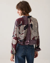 Blouse with Scarf Print