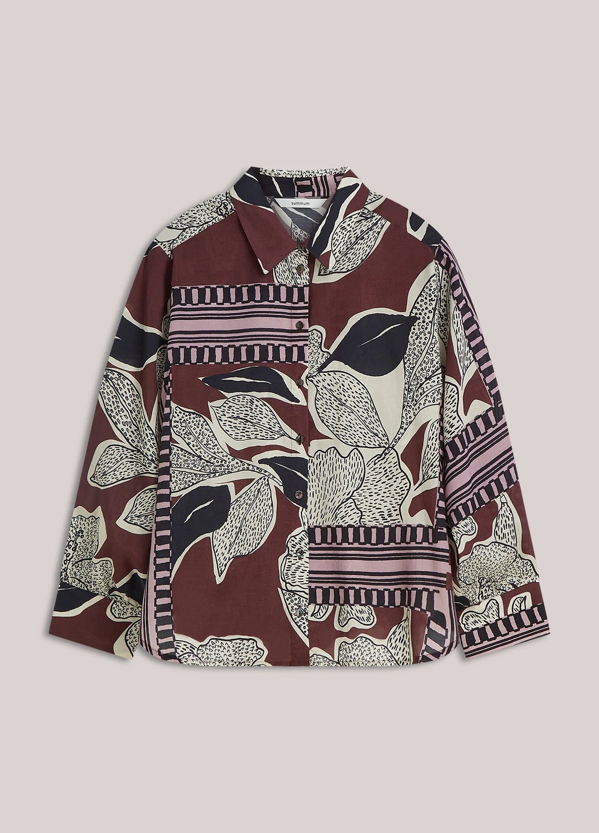 Blouse with Scarf Print