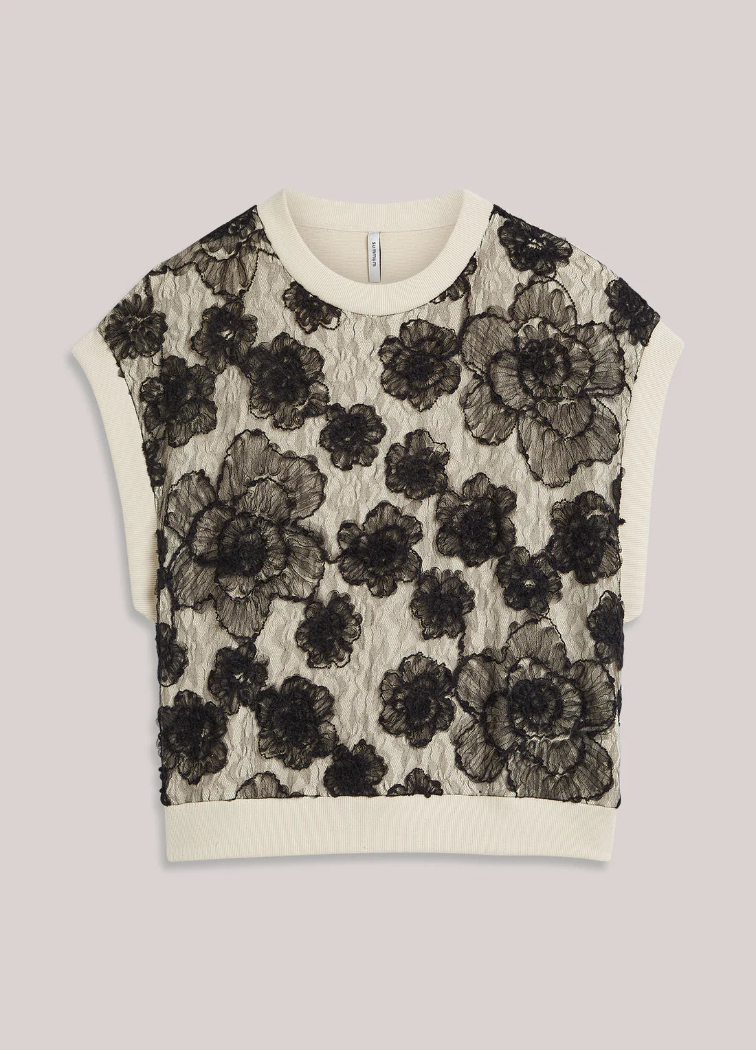 Sleeveless Jumper with Lace